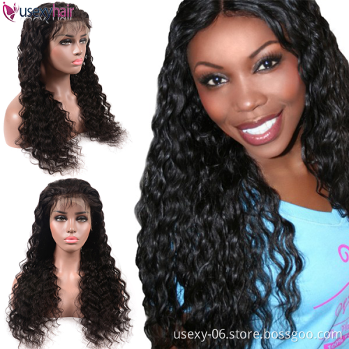 Wholesale Virgin Hair Vendors Long Deep Wave Natural Color Wigs Human Hair Lace Front